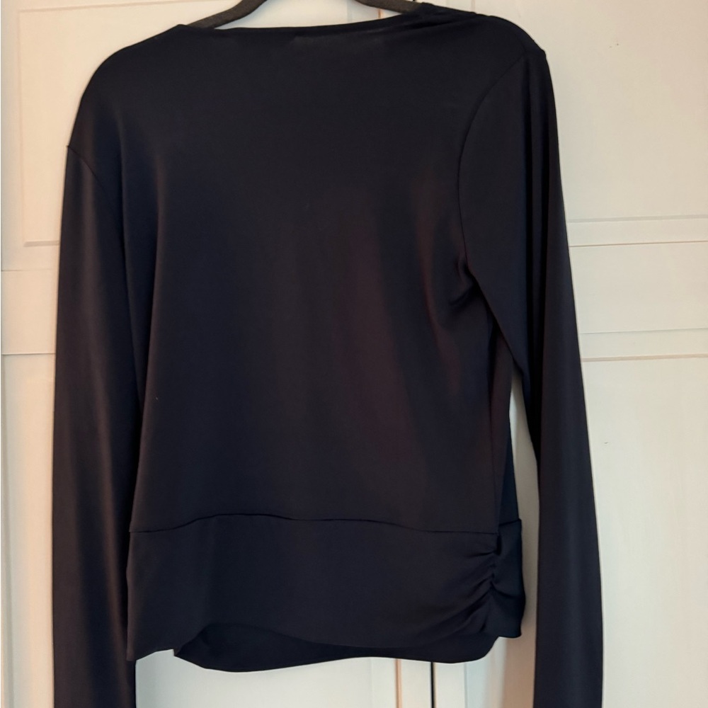 Banana Republic Black Top with Elegant wrap Design- size L - Picture 2 of 2